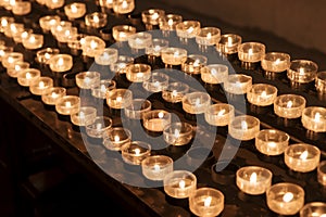 Group Of Candles In Church