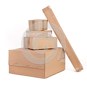 Group of cardboard boxes