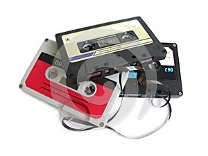 Group of cassette tapes photo