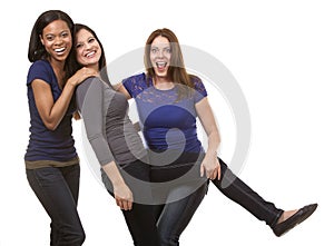 Group of casual women