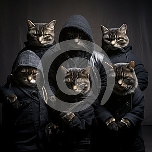 Group of cat thugs