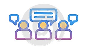 Group Chat Communication: Online Discussion and Collaborative Messaging, vector design Generative AI