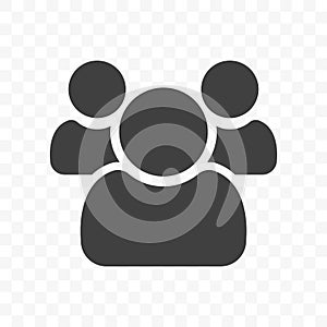 Group chat contact vector icon. Office team, teamwork social network community people web icon