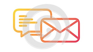 Group Chat Email: Multiple Communication Bubbles, vector design Generative AI