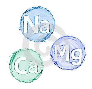 Group of chemical minerals and microelements.