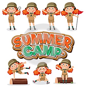 Group of children camping out