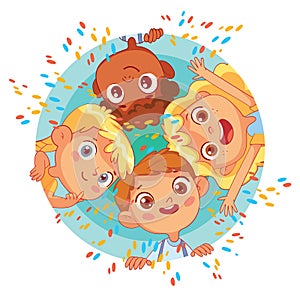 Group of children in a circle