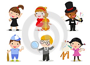 Group of children collection