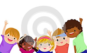 Group of children collection