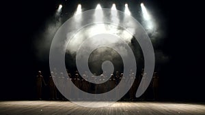 A group of children of the dancers go on stage.