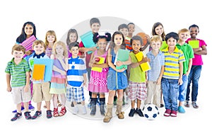 Group of Children with Education Themed