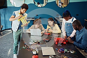 Group of Children in Engineering Class