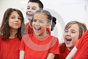 Group Of Children Enjoying Drama Class Together