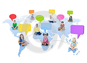 Group of Children Global Communications