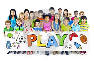 Group of Children with Play Concept