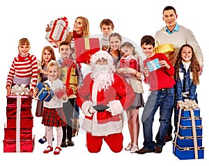Group of children with Santa Claus