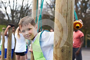 Group Of Children In School Physical Education Class