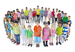 Group of Children Standing Circle