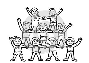 Group Children Teamwork Friendship Network