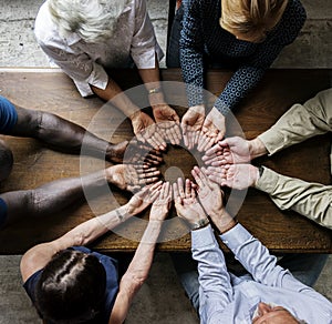 Group of christianity people praying hope together