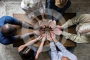 Group of christianity people praying hope together photo