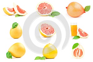 Group of citrus maxima on a background