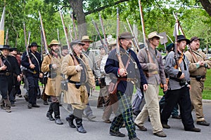 Group of Civil War Reenactors