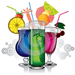 Group of cocktails