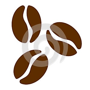 Group of coffee bean icon isolated on white background, vector and illustration