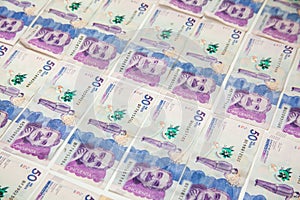 Group of Colombian banknotes. Colombian money. Finances background photo