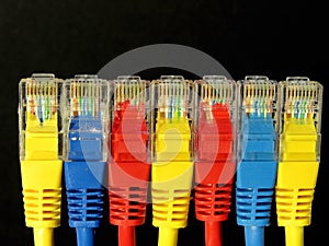 Group of color connectors rj45