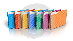 Group of color folders