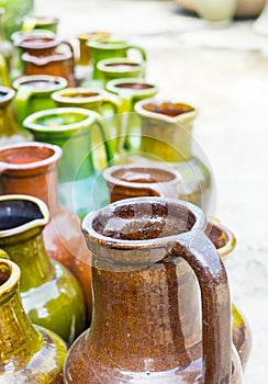 Group of Colorful ceramic vase