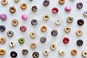 Group of Colorful Doughnut Bakery Sweet Dessert Concept