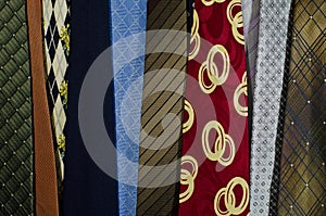 Group of colorful necktie