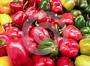 Group of colorful paprikas