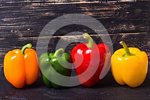Group of colorful peppers