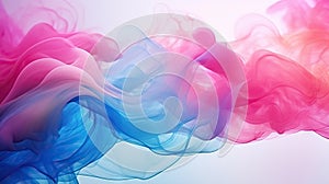 a group of colorful smokes floating in the air on a blue and pink background. generative ai