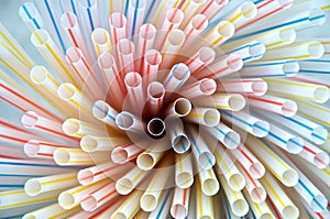 Group of colorful straw