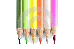 Group of coloured pencils