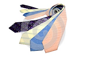 Group of coloured ties