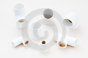 Group of combined fittings for PVC pipes