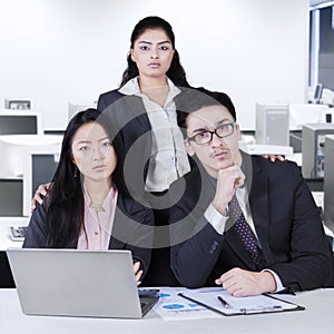 Group of confident multicultural business team