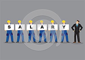 Group of construction workers salary