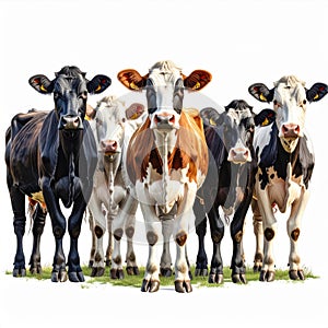 Group of Cows in a Farm Setting