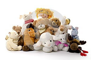 Group of cuddly toys photo