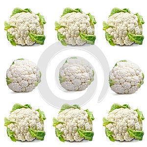 A group of culiflower vegetables