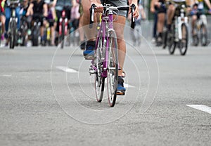 Group of cyclist at bike race