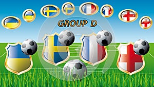 Group D - Ukraine, Sweden, France, England