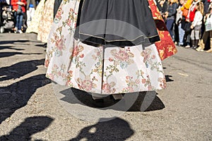 Group of dancers perform a traditional spanish dance photo